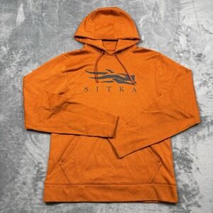 Sitka Mens Icon Pullover Hoodie Sweatshirt Ultra Orange Hunting Outerwear Medium